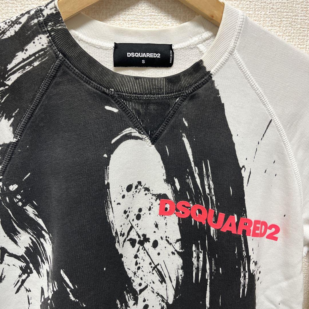 DSQUARED2 スプラッシュペイントロゴスウェット ペンキ加工 ロンハーマン