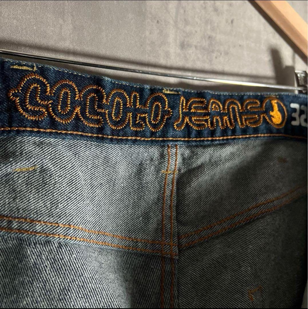 COCOLO BRANDココロブランド　バック刺繍ロゴ　日本製　32 デニム COCOLO BRANDココロブランド バック刺繍ロゴ 日本製 32 デニム