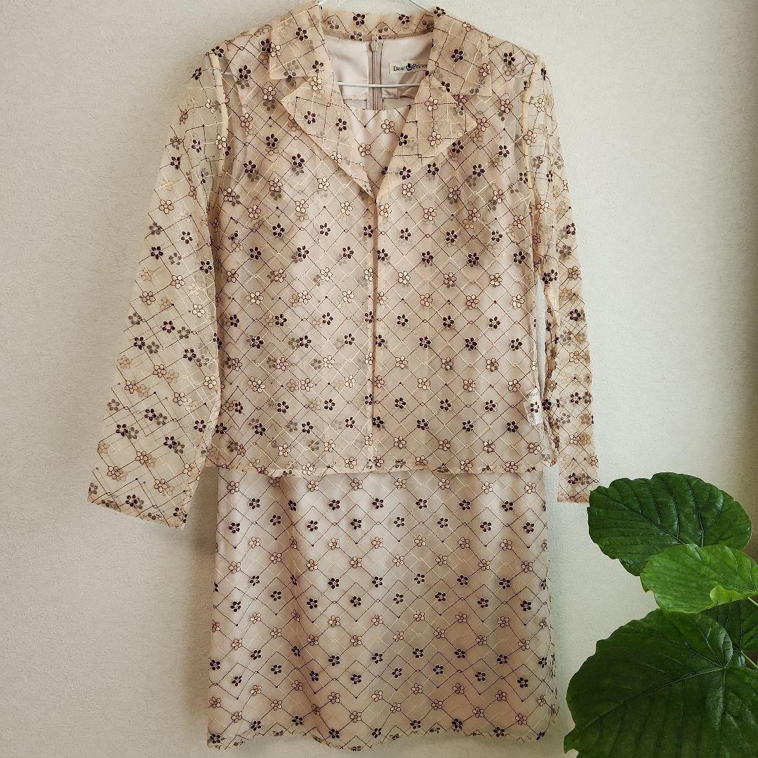 花柄刺繍 ノースリーブワンピース
