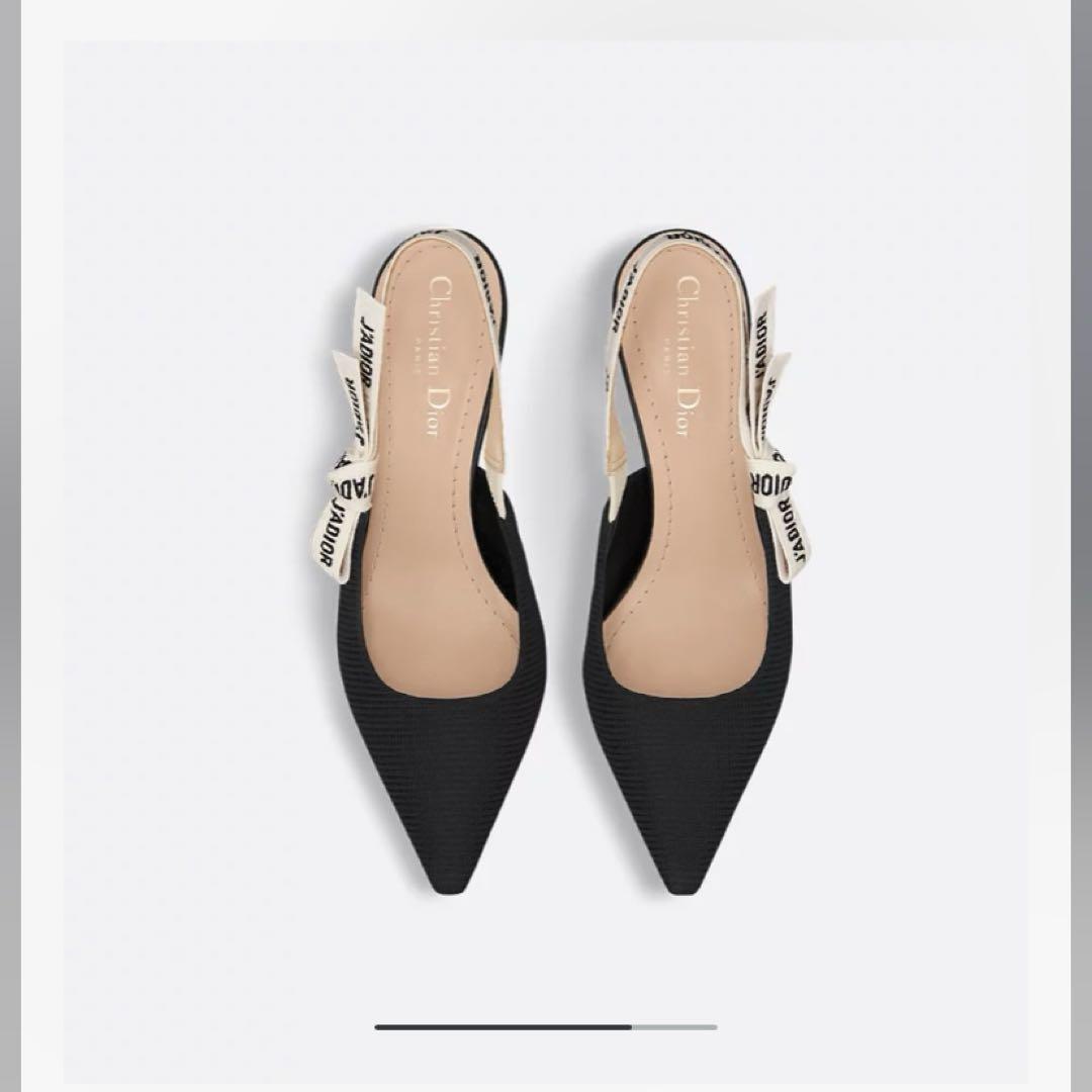 美品✨ディオールスリングバックパンプス　34.5 黒　22 21.5 極美品✨ディオールスリングバックパンプス 34.5 黒 22 21.5