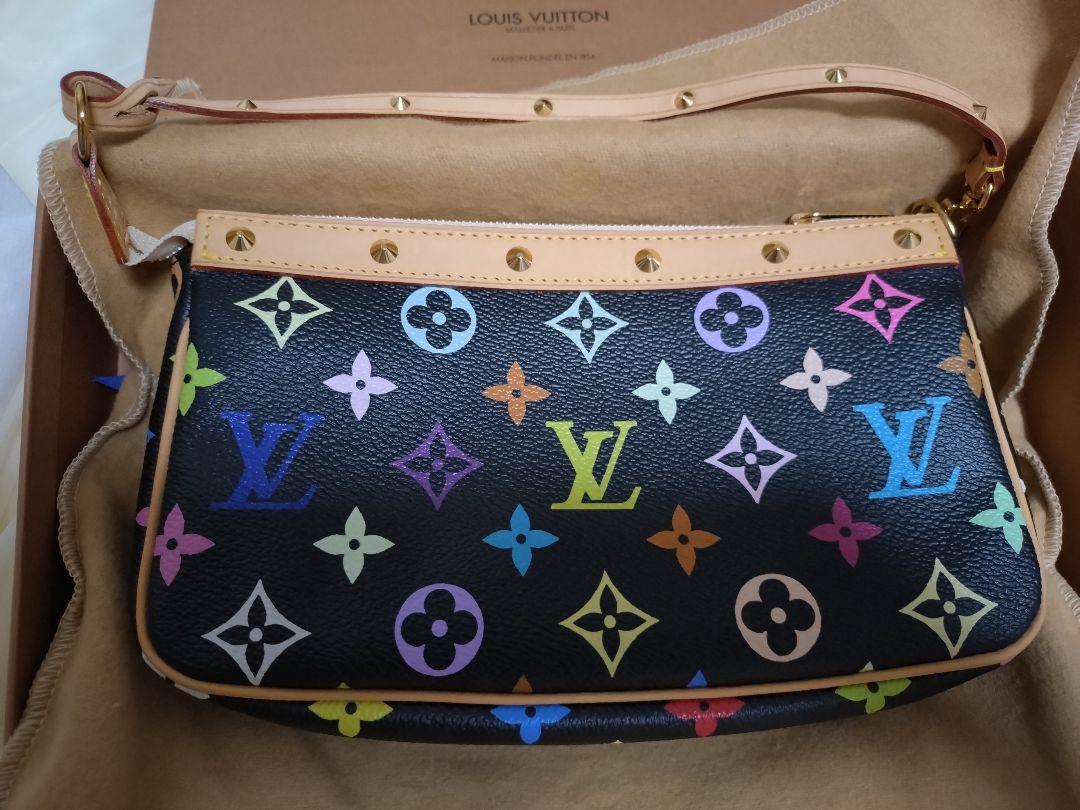 LOUIS VUITTON★モノグラムマルチカラーアクセサリーポーチ黒★未使用品