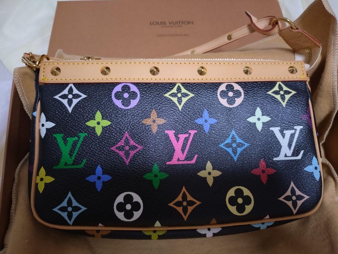 LOUIS VUITTON★モノグラムマルチカラーアクセサリーポーチ黒★未使用品