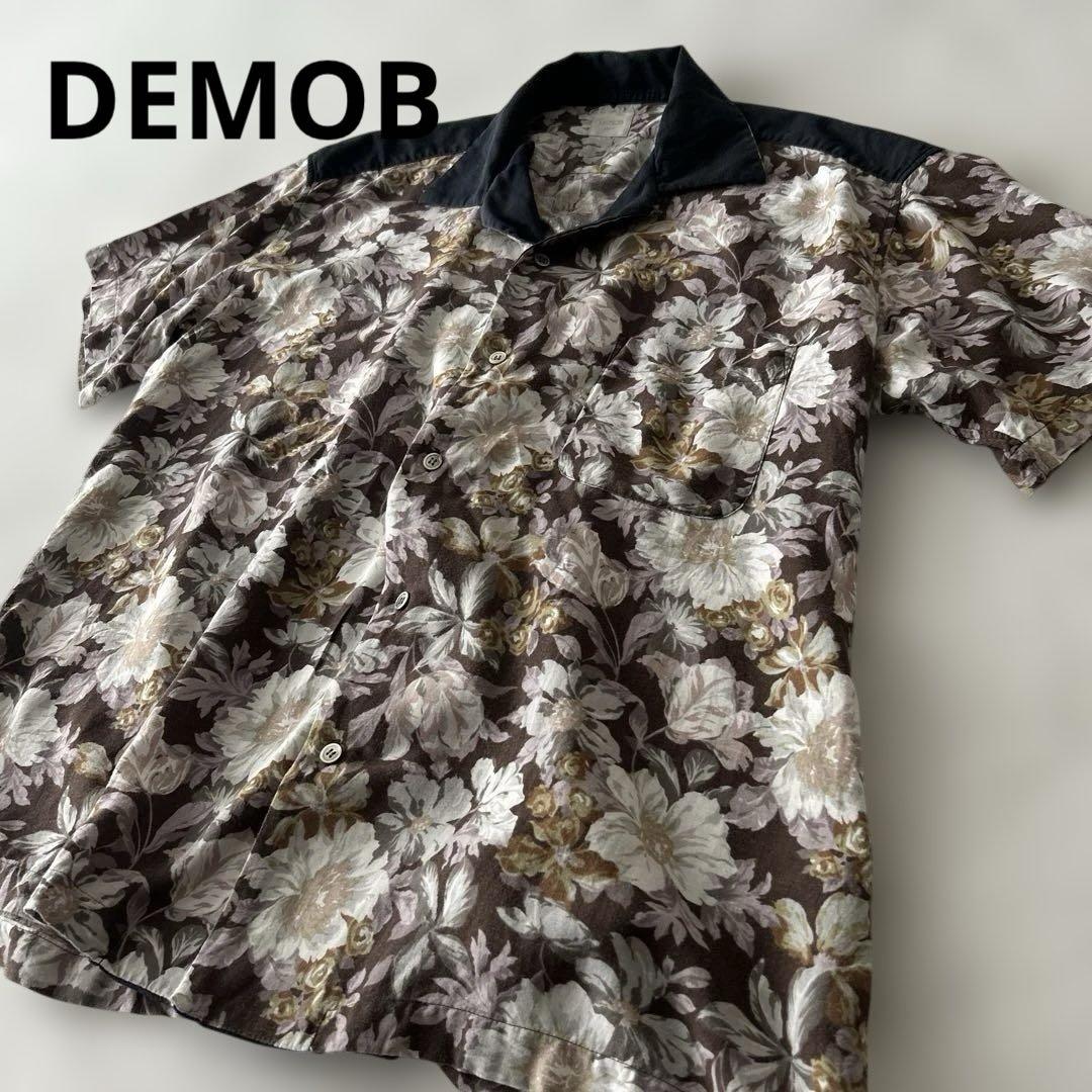 ✨希少品 ヴィンテージ DEMOB 半袖 シャツ 花柄 総柄 切返 異素材