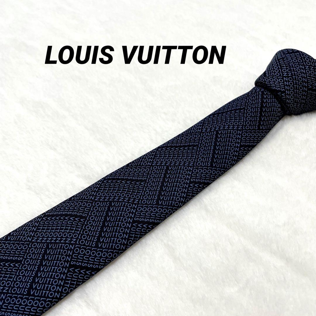 LOUIS VUITTON ほぼ未使用 総柄ネクタイ 肉厚-