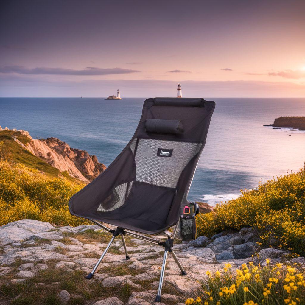 ☆超軽量&折りたたみ式アウトドアチェア　冷感生地使用