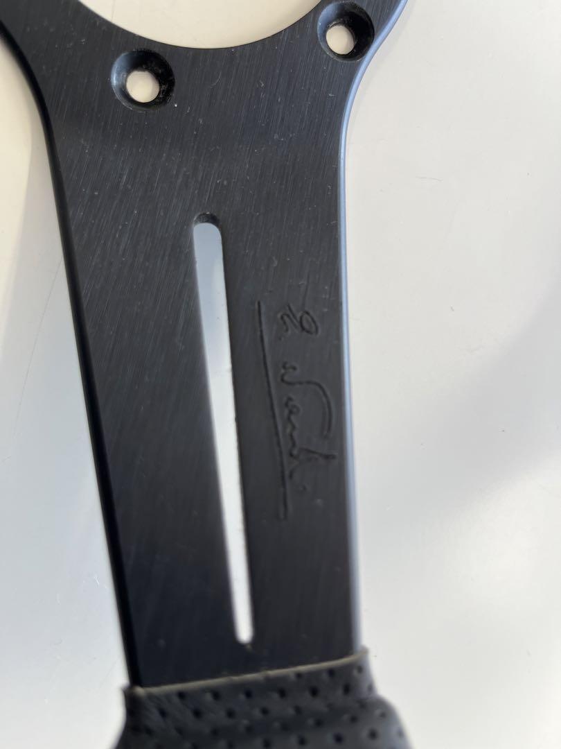 ナルディ　ハンドル　ステアリング　NARDI  ディープ　赤ステッチ　ちょいキズ