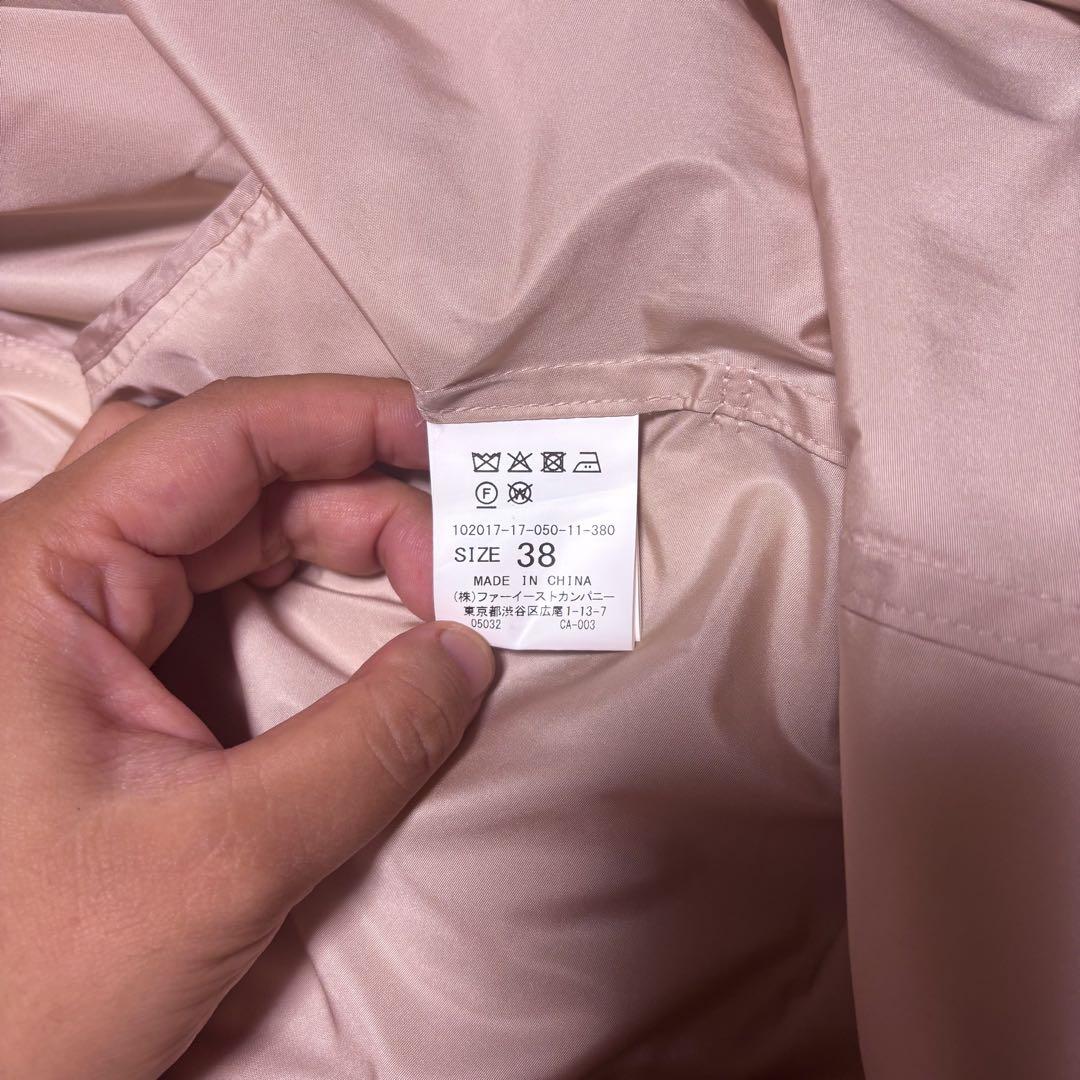 美品✨　アナイ タフタ撥水加工　トレンチコート　スプリングコート　ピンク ベルト 美品✨ アナイ タフタ撥水加工 トレンチコート スプリングコート