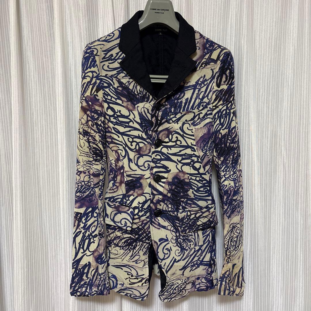 コムデギャルソンオムプリュス タトゥー テーラードジャケット 抽象パターン