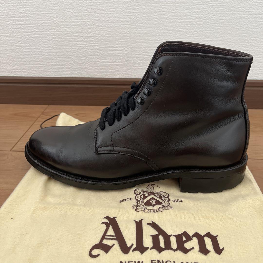 Alden マンソンブーツ　レースアップブーツ　カーフ　BK