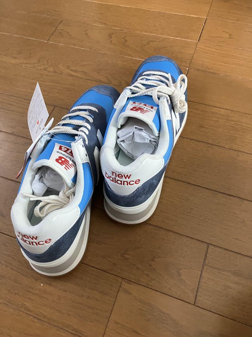 new balance 574 スニーカー 青/グレー 新品、タグ付き 箱無し