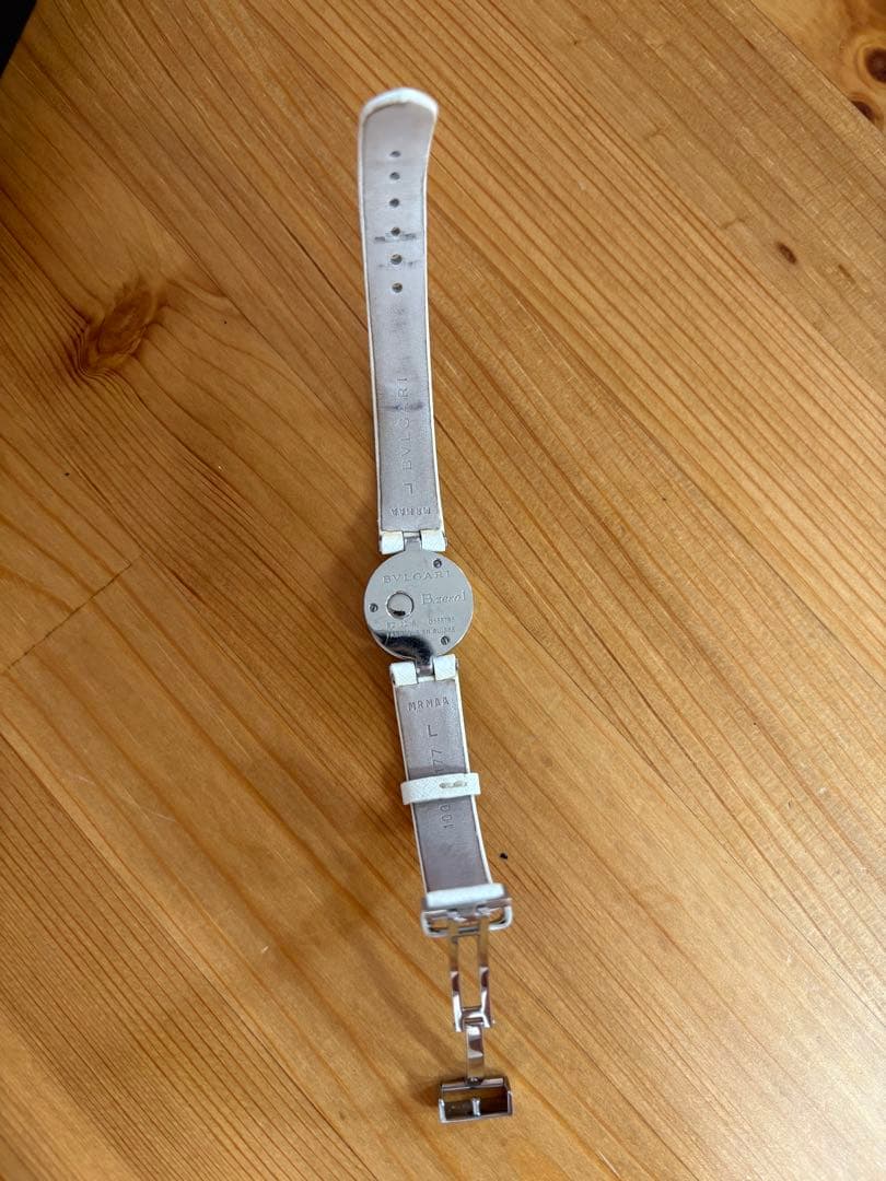 BVLGARI B.zero1 ホワイトレザー腕時計