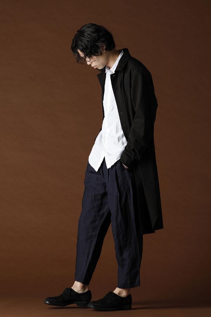 0円 上等な 山内 20ss ハイブリッドコットン シャツコート サイズ4 ネイビー