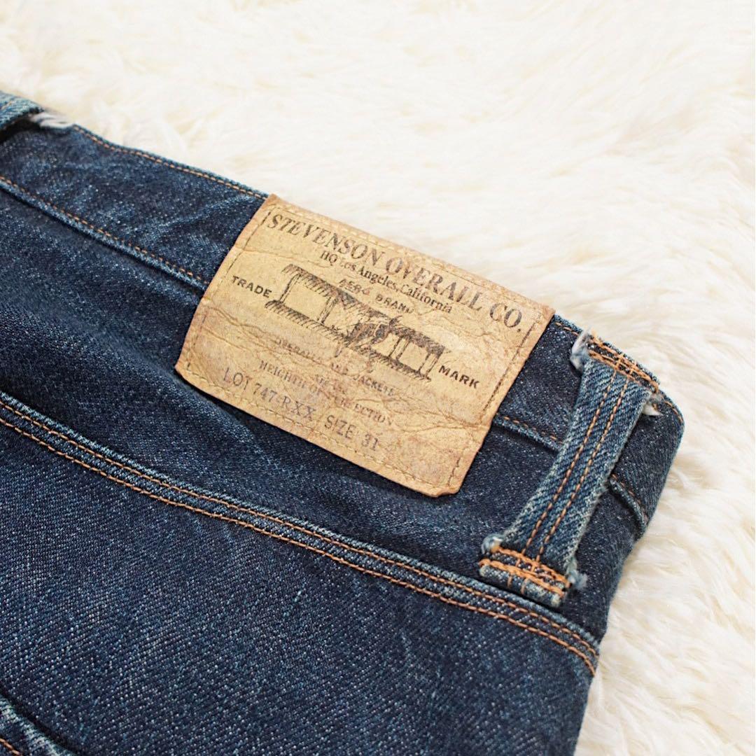 濃紺《STEVENSON OVERALL》747RXX(W31)セルビッチ 緑耳