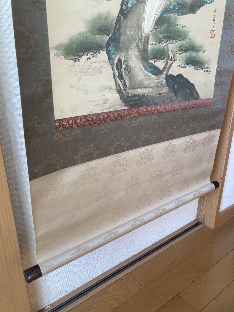 真作 井上稔 法隆寺斑鳩の里 日本画10号 （啓林堂書店／奈良の