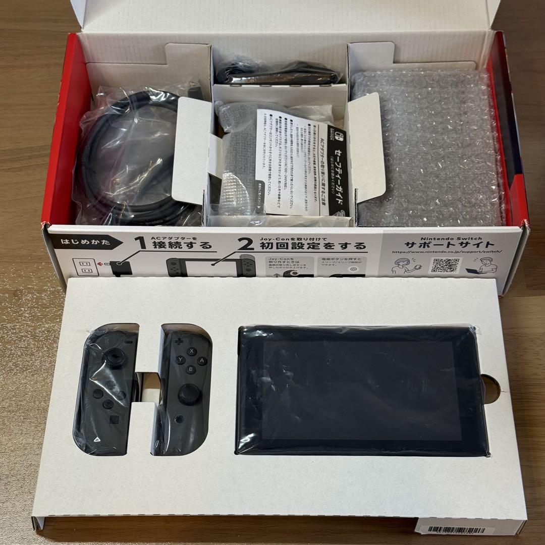 6-273【美品】Switch 本体 バッテリー強化版 グレー 箱付き 7-082 Switch 本体 バッテリー強化版 グレー 箱付き - メルカリ