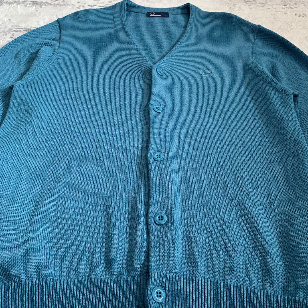 【美品】FRED PERRY フレッドペリー ニットカーディガン L