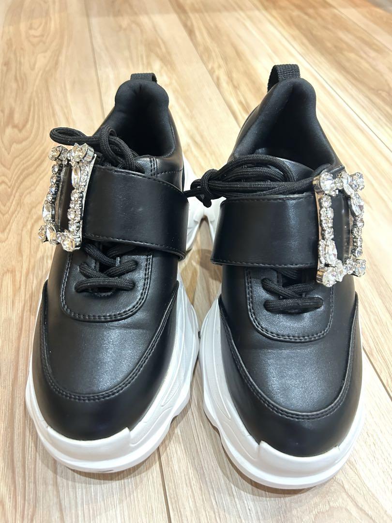 ランダ RANDA ビジューバックルスニーカー （BLACK