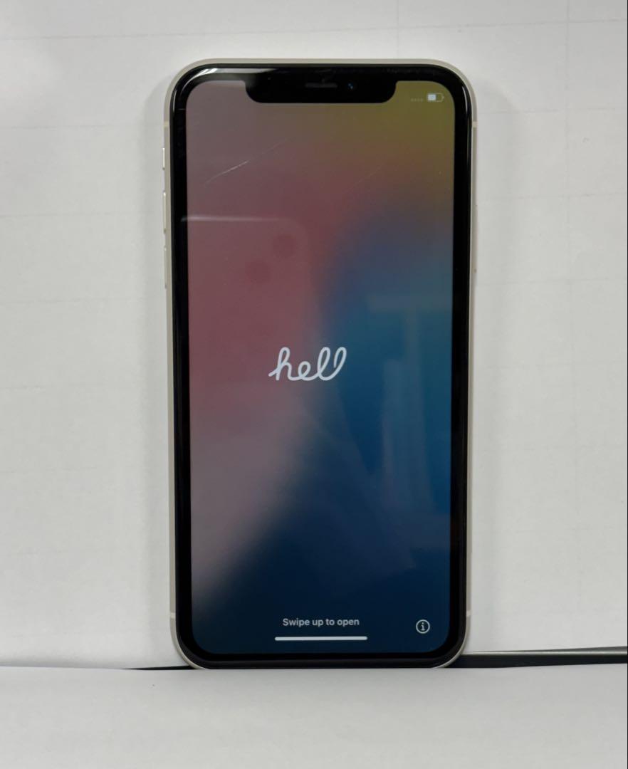 Apple iPhone 11 ホワイト 本体、箱、ケーブル Apple iPhone 11 64GB ホワイト 本体・箱付き スマートフォン