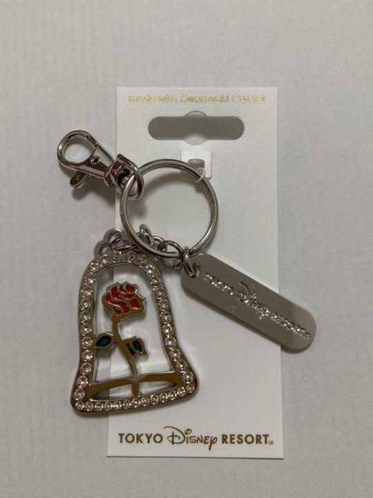 最終お値下げ ディズニー キーホルダー 美女と野獣 絶品 Swarovski