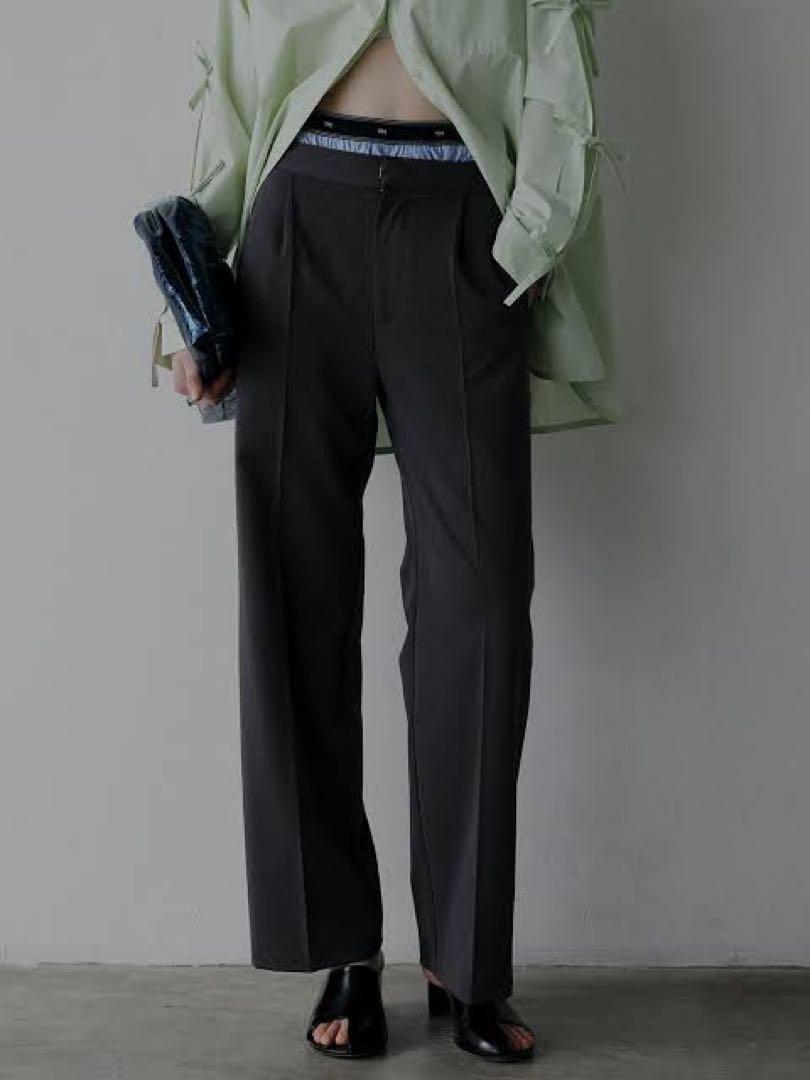 Ameri アメリ LOGO TAPE TRUNKS LAYERED PANTS