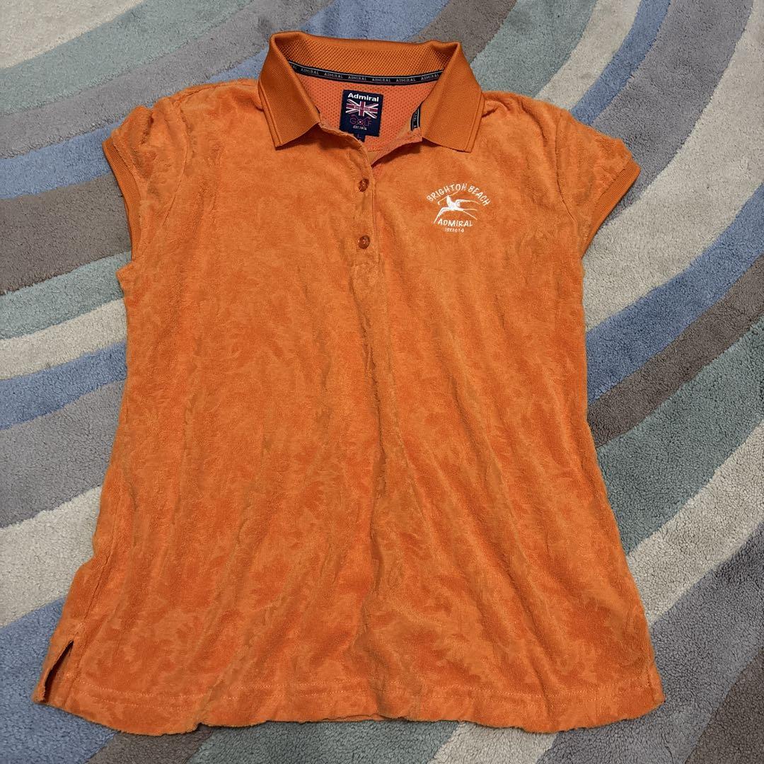 アドミラルゴルフadmiralgolfオレンジポロシャツレディースL
