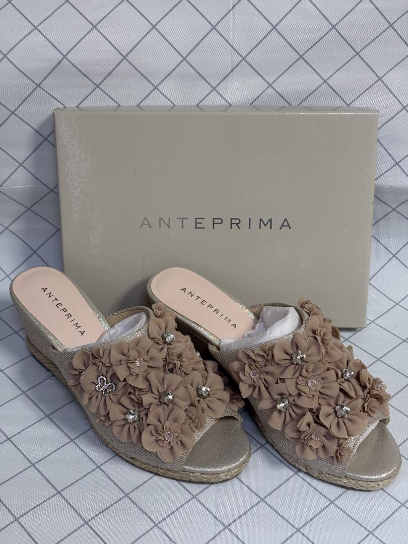 ANTEPRIMA フラワー装飾ウェッジサンダル