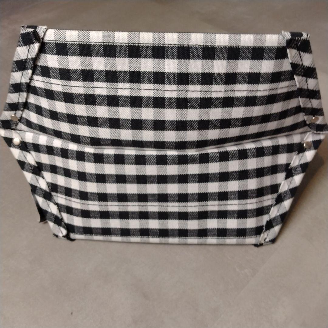 ebagosギンガム・Y字トートM BLACK GINGHAM エバゴス