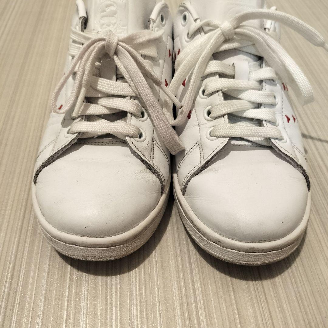 adidas STANSMITH ハート刺繍 スニーカー 24.5 - メルカリ