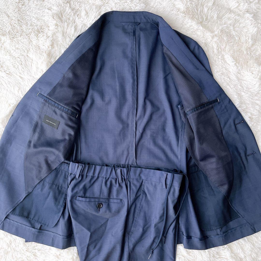 美品✨グリーンレーベルリラクシング スーツ ウォッシャブル ストレッチ ネイビー