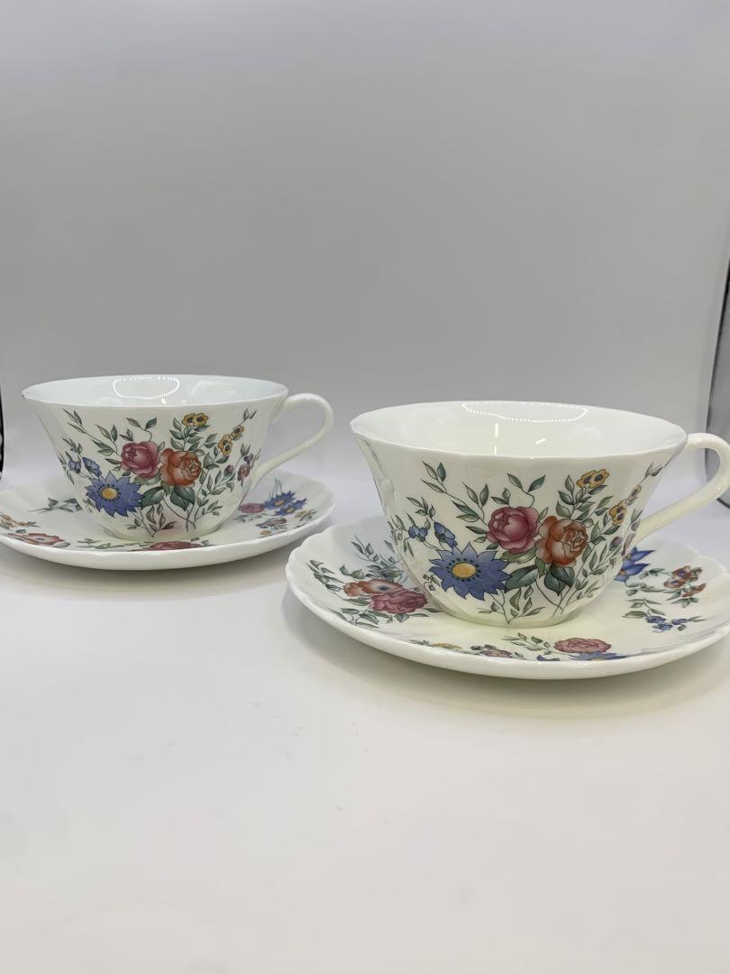 DN-A0437　ウエッジウッド　エーヴベリー　コーヒーカップ＆ソーサー　2客