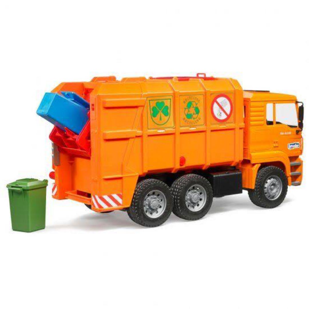 Bruder MANゴミ収集車 オレンジ美品