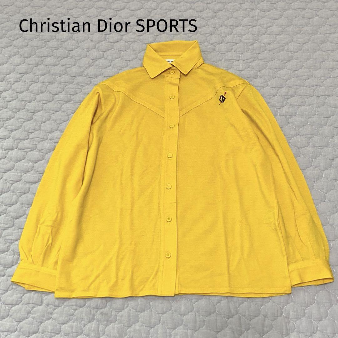 クリスチャンディオールSPORTS ゴルフ　イエロー 長袖シャツ クリスチャンディオールスポーツ シャツ 黄色 イエロー - メルカリ
