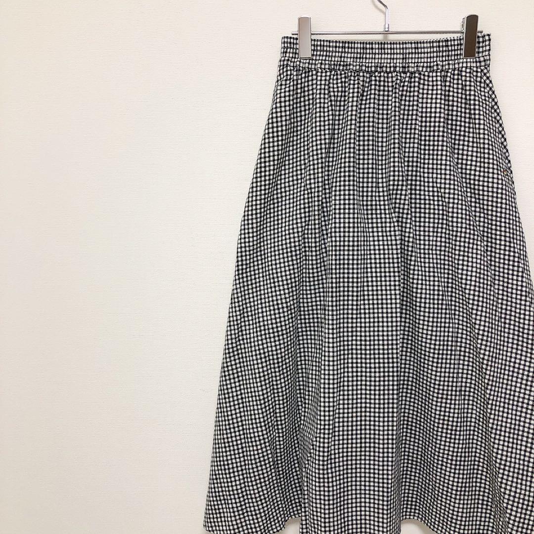 77-30 アーノルド パーマー フレアスカート ギンガムチェック ロング