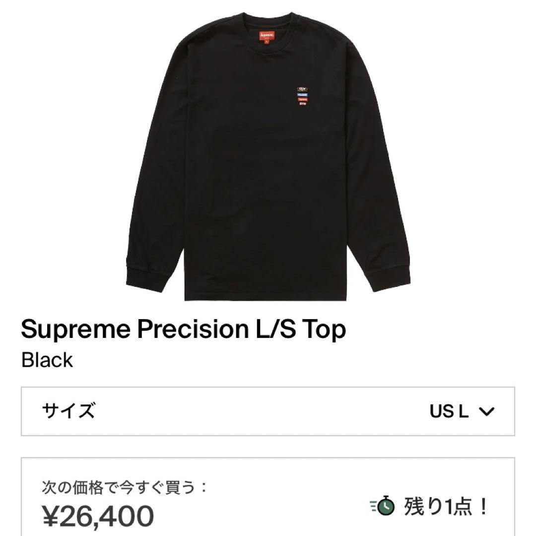 トップス Supreme Precision L/S Top Black L