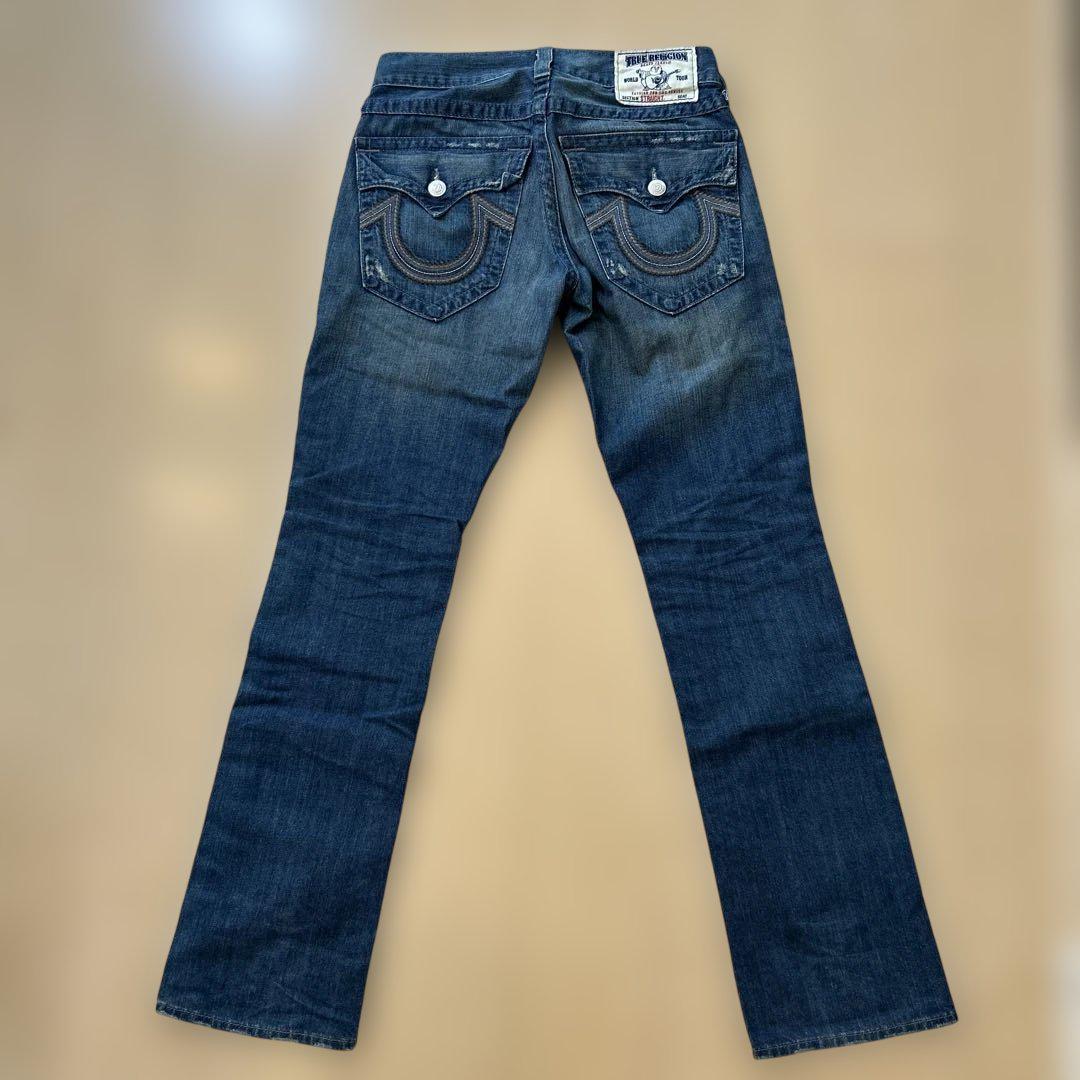 TRUE RELIGION ダークブルーストレートデニム TRUE RELIGION トゥルーレリジョン RICKY BIG T ストレート