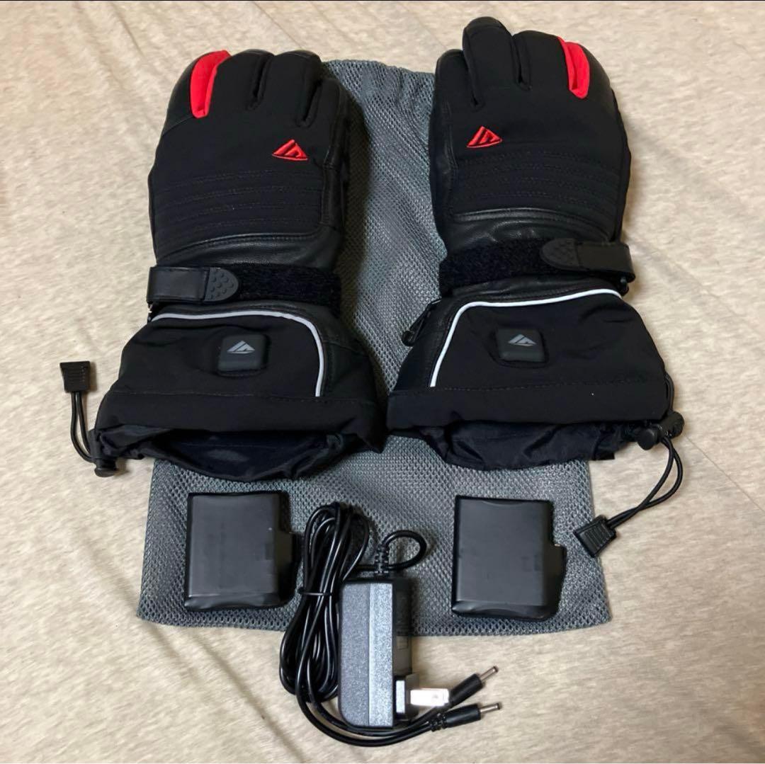 電熱グローブ Mサイズ バイク バッテリー式 ヒーターグローブ 電熱手袋 冬用