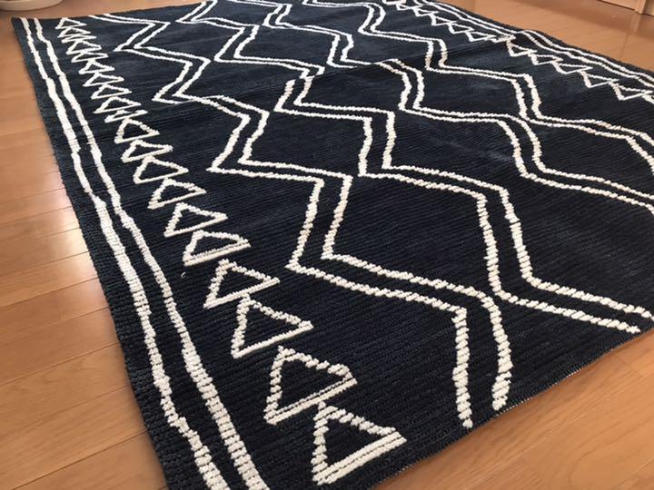 ベニワレン柄タフトラグ 140x200cm (新品)