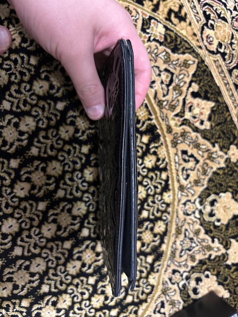 CHANEL アイコン シンボルチャーム パテントレザー エナメル 長財布 黒
