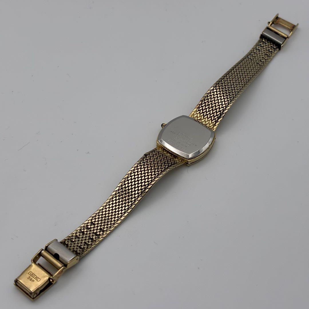 【稼動品】腕時計　SEIKO EXCELINE　セイコー　シェル文字盤　新品電池 新品電池/稼働】MOP/シェル セイコー エクセリーヌ ゴールド