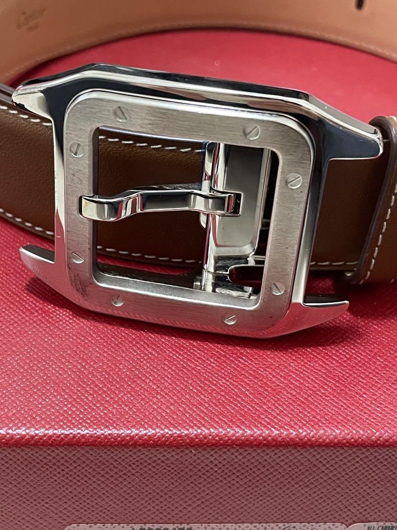 【未使用】Cartier カルティエ　サントス　ベルト　メンズ　ブラウン
