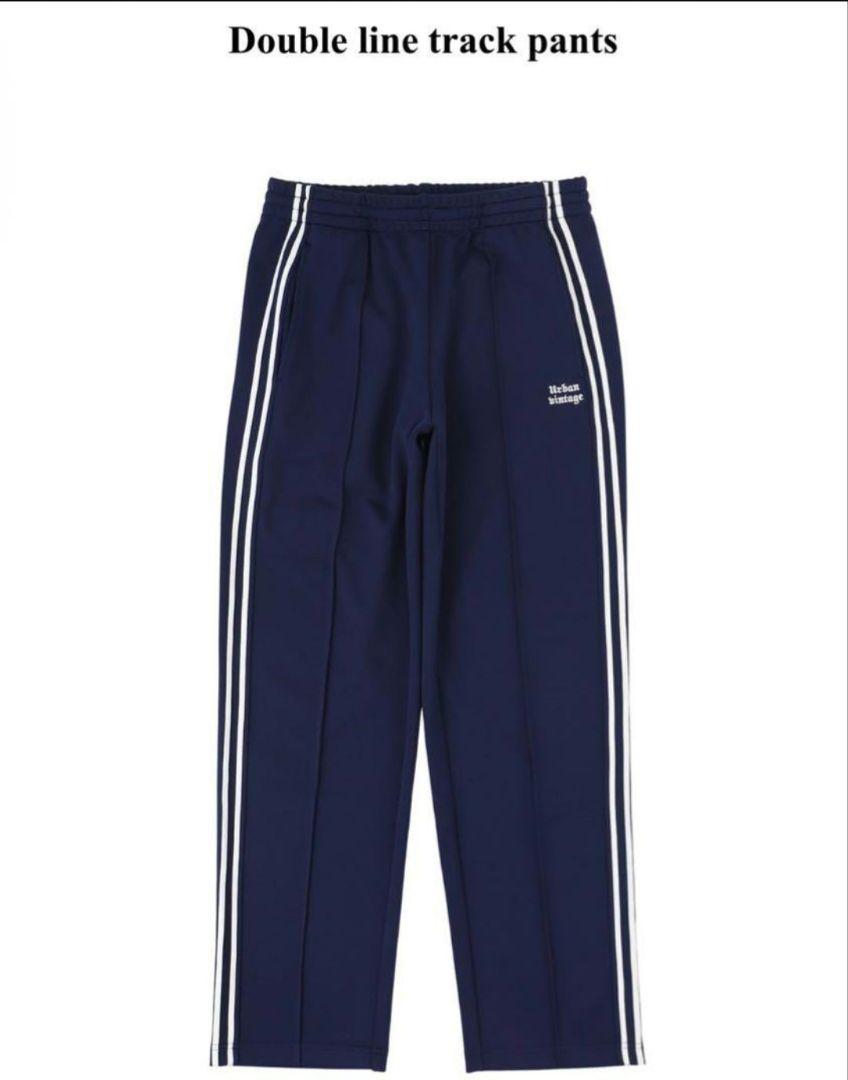 ACLENT アクレントDouble line track pants ネイビー