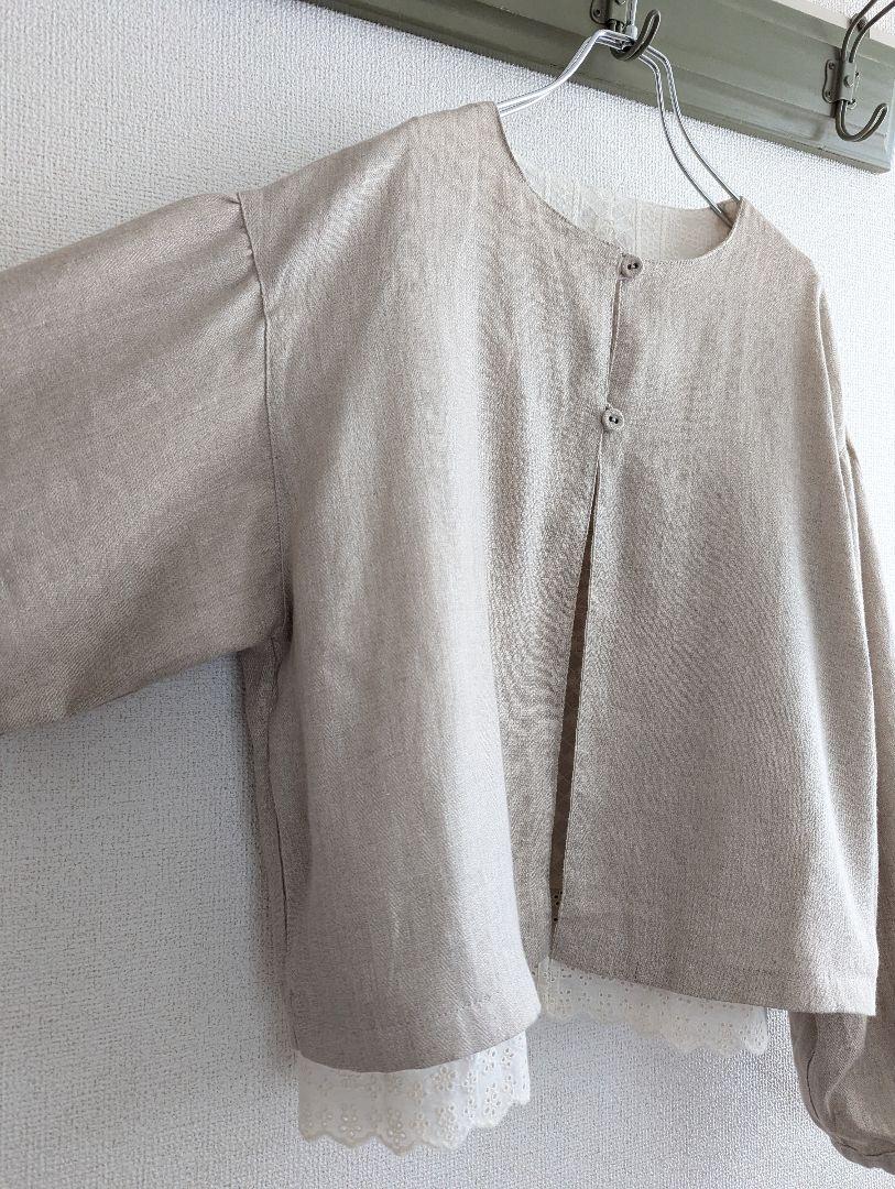 【美品】SamansaMos2×Kazumi 麻レース　リバーシブルジャケット