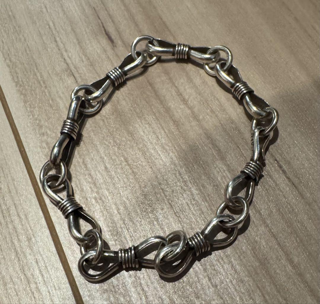 ナバホ族 Andy Cadman シルバー ブレスレット シルバー リンクチェーン ブレスレット andy cadman ナバホ