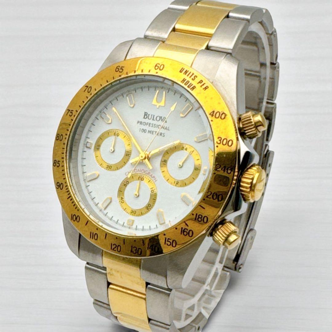 ブローバ プロフェッショナル コンビカラー カレンダー デイト 腕時計