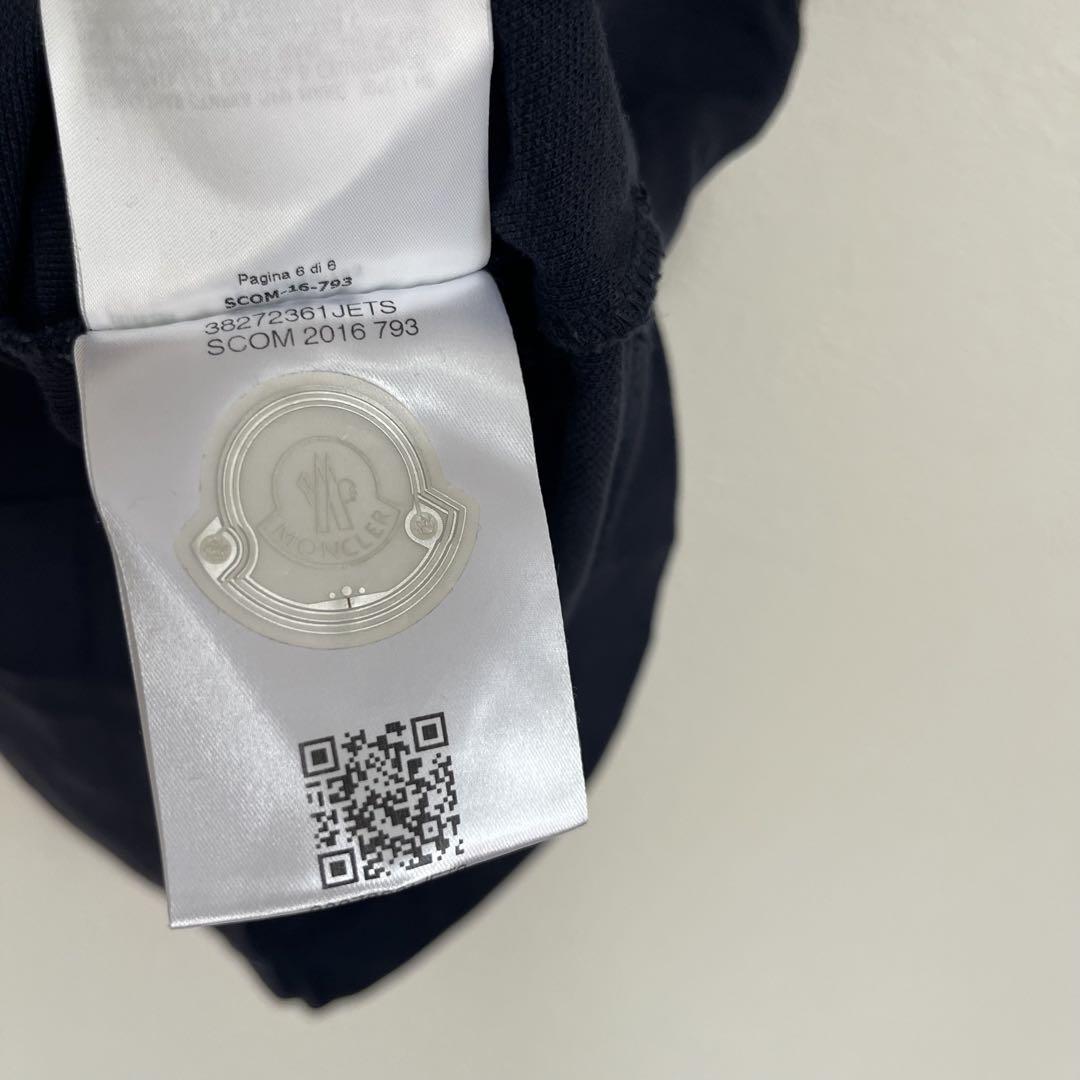 MONCLER モンクレール XS レディース 半袖 ポロシャツ ネイビー