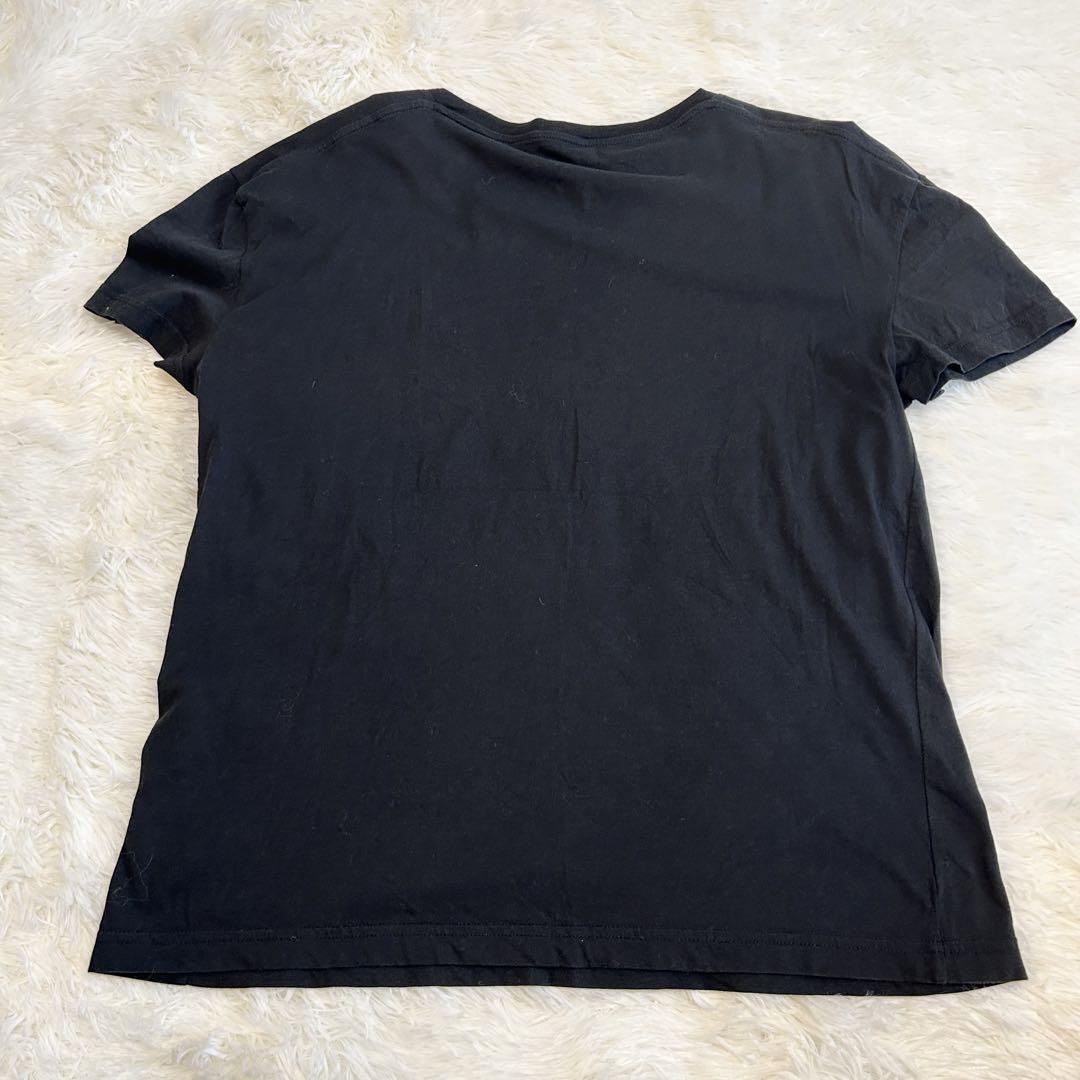 美品✨セリーヌ　CELINE Tシャツ　ロゴT 半袖　カットソー　黒色　ブラック
