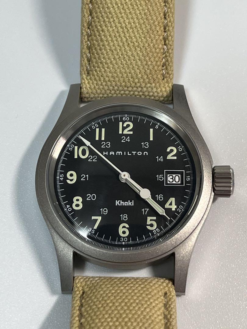 【極美品】ハミルトン カーキ　Khaki 6359 替えベルト付き