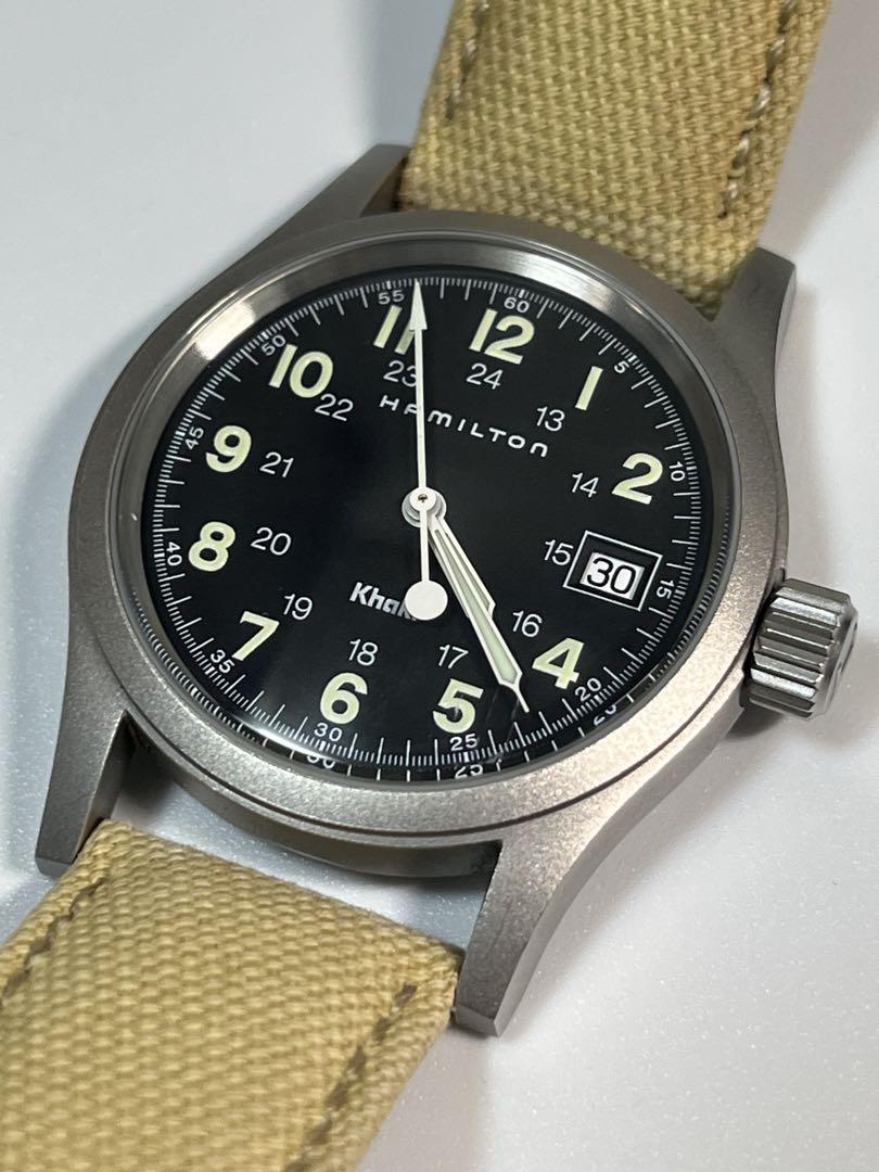 【極美品】ハミルトン カーキ　Khaki 6359 替えベルト付き