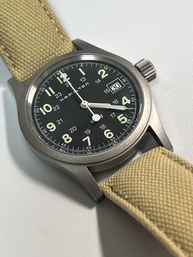 【極美品】ハミルトン カーキ　Khaki 6359 替えベルト付き