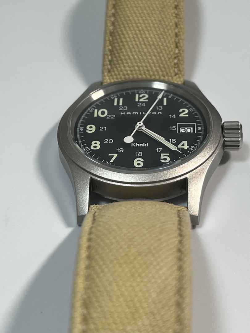 【極美品】ハミルトン カーキ　Khaki 6359 替えベルト付き